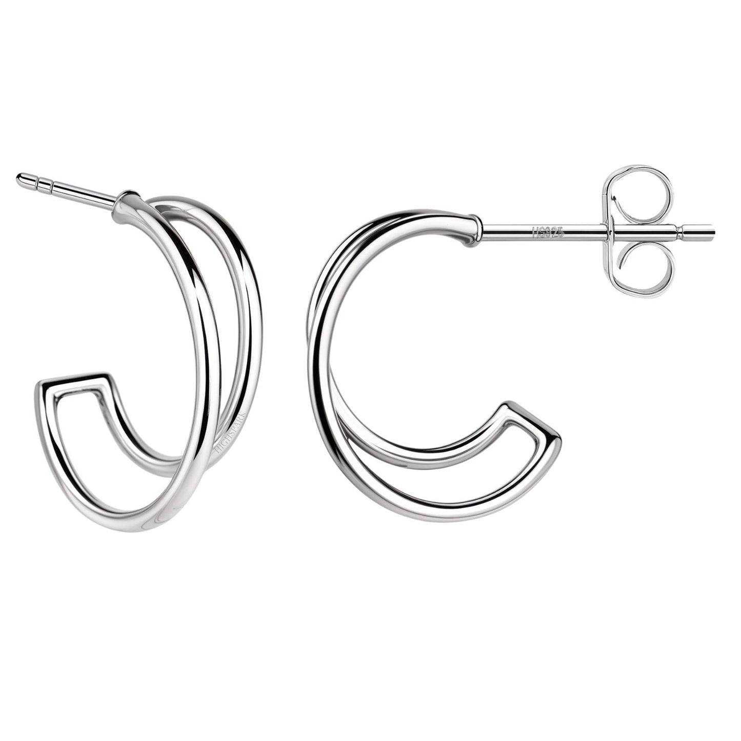 Endless Love Knot Stud Earring in 925 Sterling Silver For Women