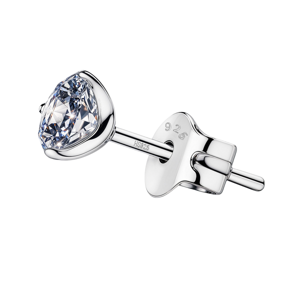 Martini Solitaire Stud Earrings for Men | 925 Sterling Silver