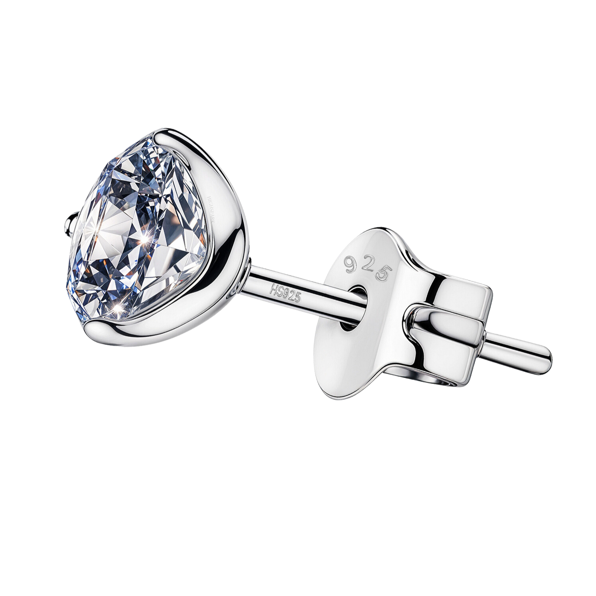 Martini Solitaire Stud Earrings for Men | 925 Sterling Silver
