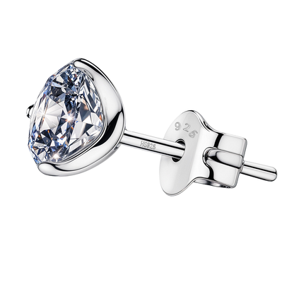 Martini Solitaire Stud Earrings for Men | 925 Sterling Silver