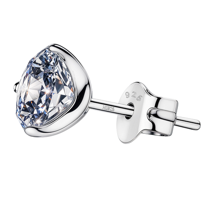 Martini Solitaire Stud Earrings for Men | 925 Sterling Silver