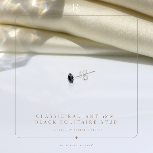 Shiny Gold Ball 6MM Stud Earring in 925 Sterling Silver with 18K Gold Finish for Mens