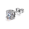 Round Solitaire Stud Earrings for Men | 925 Sterling Silver