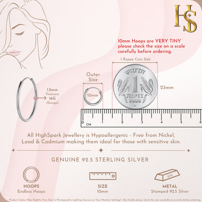 Silver Hoop Earrings | Classic 925 Sterling Silver Hoops