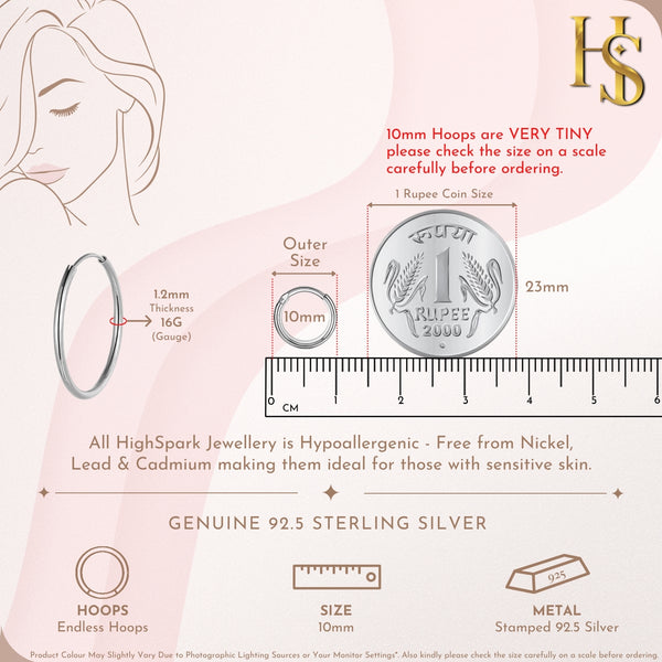 Silver Hoop Earrings | Classic 925 Sterling Silver Hoops