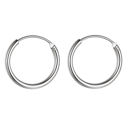 Silver Hoop Earrings | Classic 925 Sterling Silver Hoops