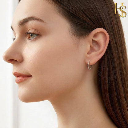 Silver Hoop Earrings | Classic 925 Sterling Silver Hoops