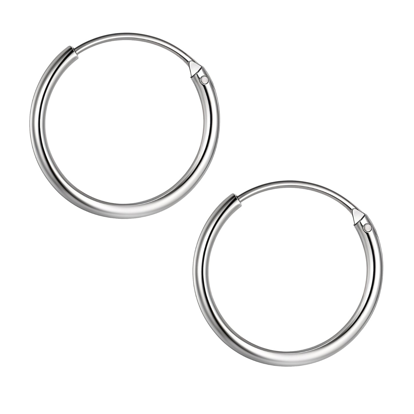 Silver Hoop Earrings | Classic 925 Sterling Silver Hoops