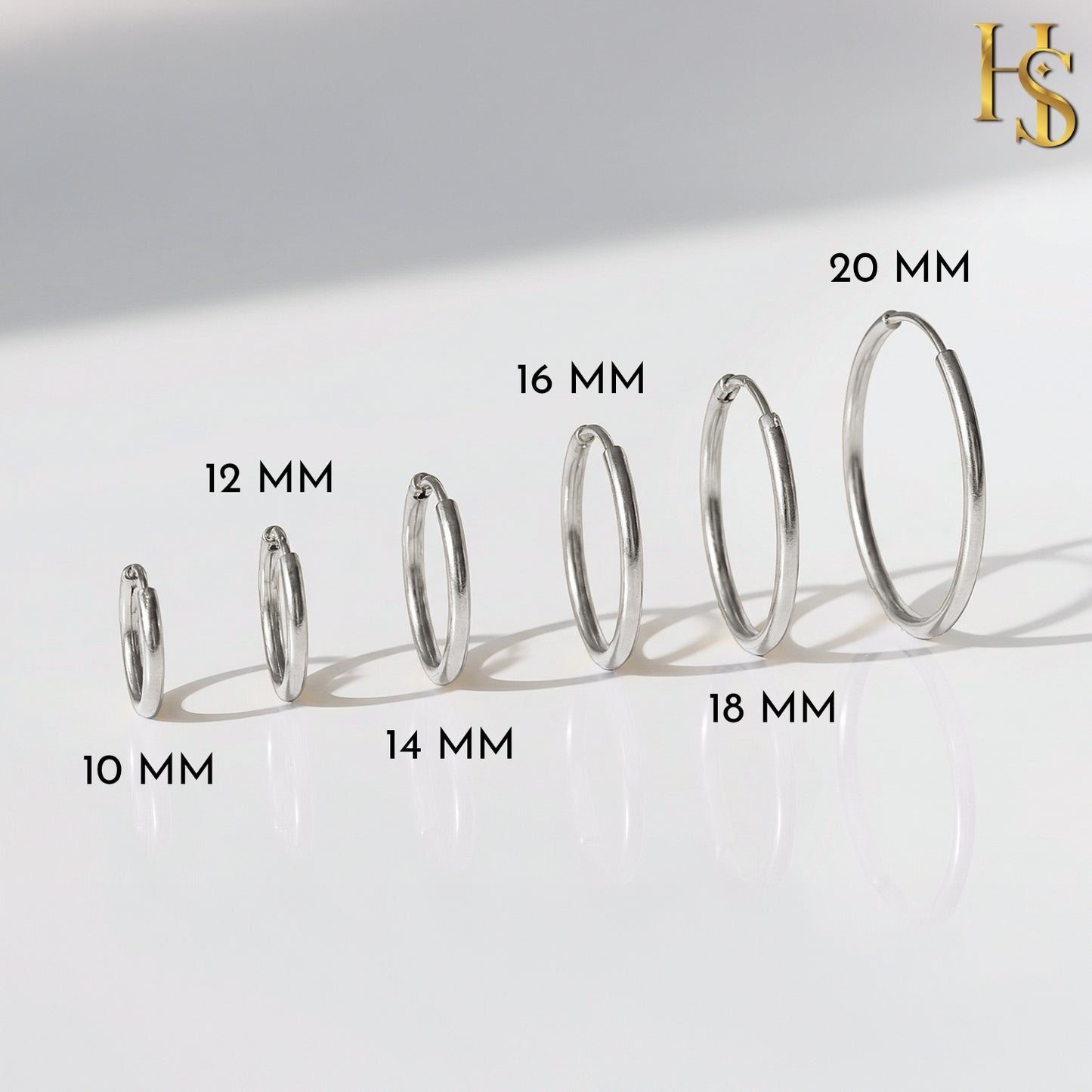 Silver Hoop Earrings | Classic 925 Sterling Silver Hoops