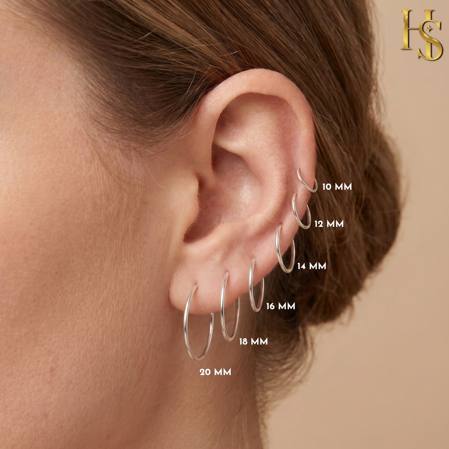 Silver Hoop Earrings | Classic 925 Sterling Silver Hoops