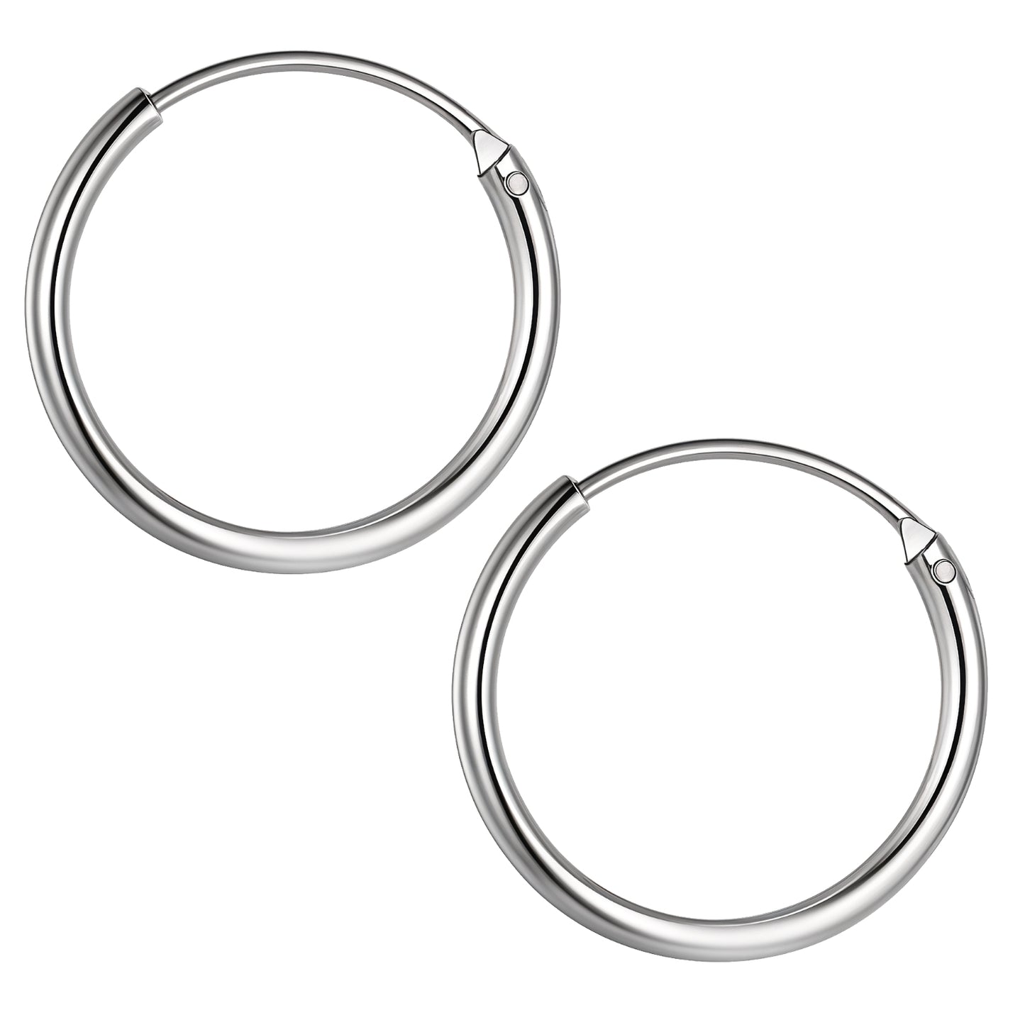 Silver Hoop Earrings | Classic 925 Sterling Silver Hoops