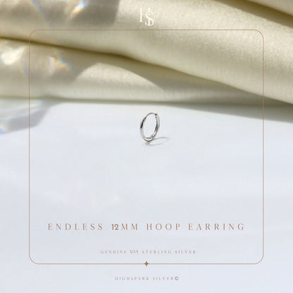 Thin Hoop Earrings for Men | Classic 925 Sterling Silver