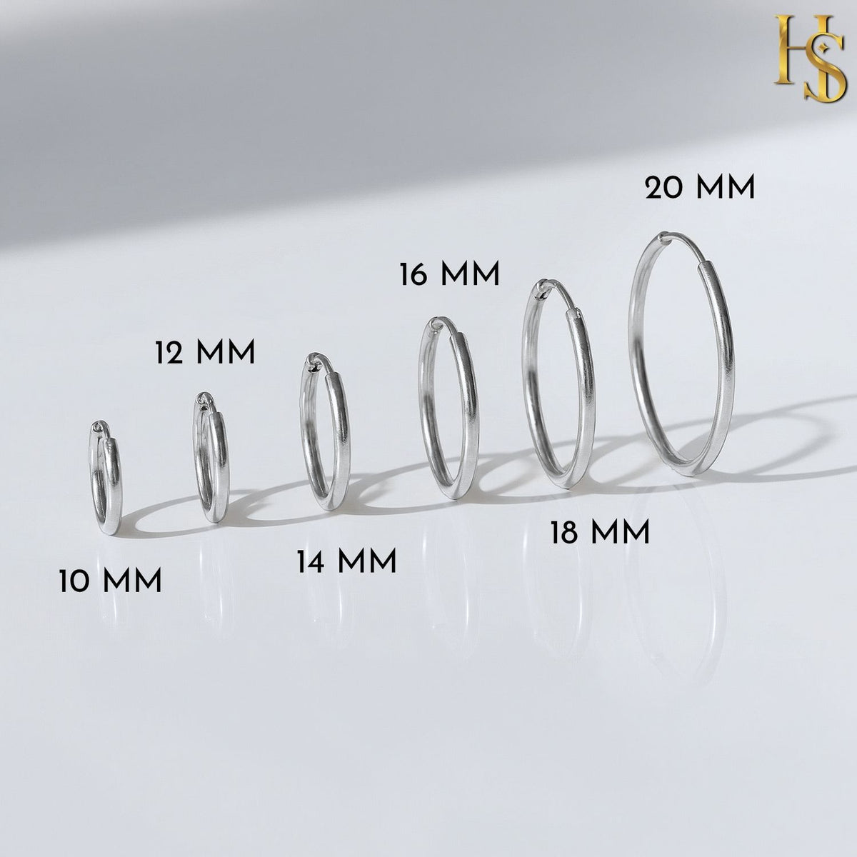 Thin Hoop Earrings for Men | Classic 925 Sterling Silver