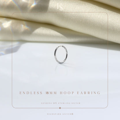 Thin Hoop Earrings for Men | Classic 925 Sterling Silver