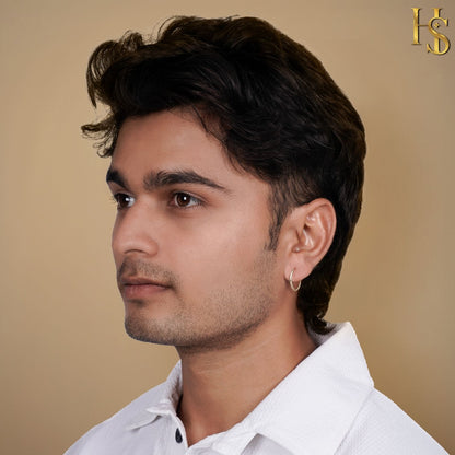 Thin Hoop Earrings for Men | Classic 925 Sterling Silver