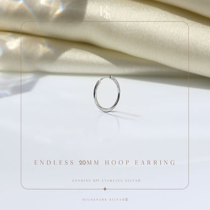 Thin Hoop Earrings for Men | Classic 925 Sterling Silver