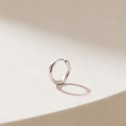 Silver Hoops for Men | Thick 925 Sterling Silver Hoop Earrings