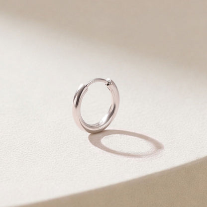 Silver Hoops for Men | Thick 925 Sterling Silver Hoop Earrings