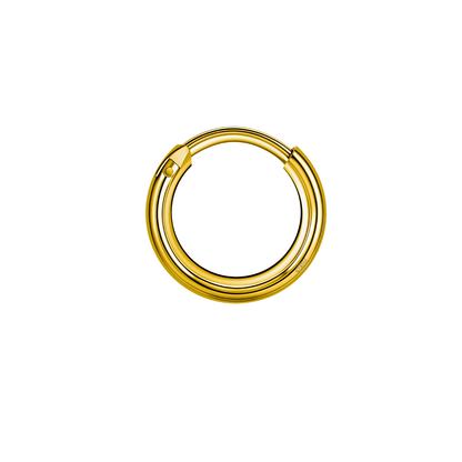 Mens Gold Thick Hoop Earrings in 92.5 Sterling Silver - Round Classic Hoop - Sizes 10mm to 20mm on 18K Gold Finish