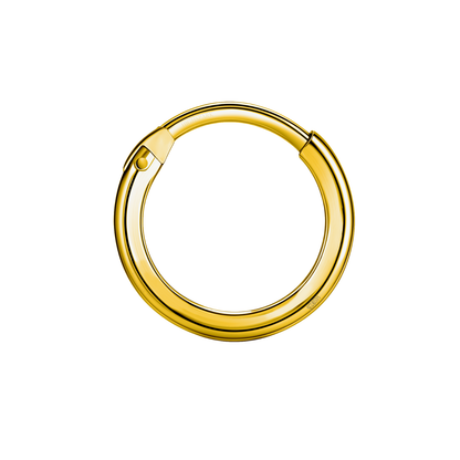 Mens Gold Thick Hoop Earrings in 92.5 Sterling Silver - Round Classic Hoop - Sizes 10mm to 20mm on 18K Gold Finish