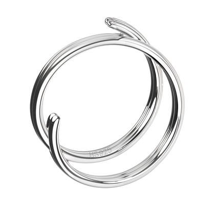 Double Line Nose Pine in 92.5 Sterling Silver for Women