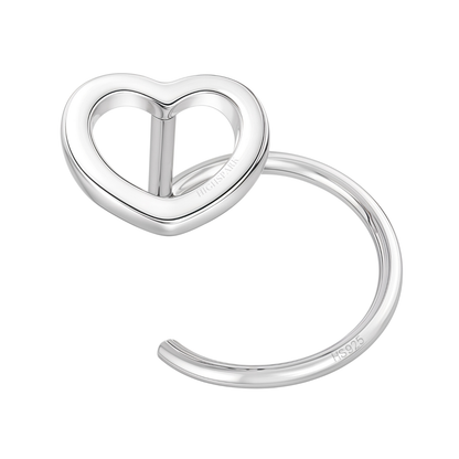 Heart Nose Pin in 92.5 Sterling Silver for Women