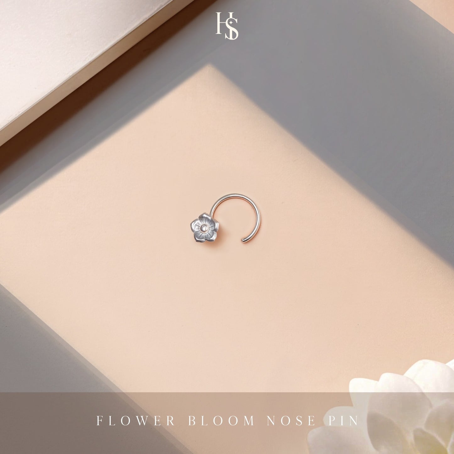 Flower Bloom Nose Pin in 925 Sterling Silver For Women