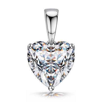 Hypnotic Heart Solitaire Pendant in 92.5 Sterling Silver With Diamond like Brilliance Zirconia