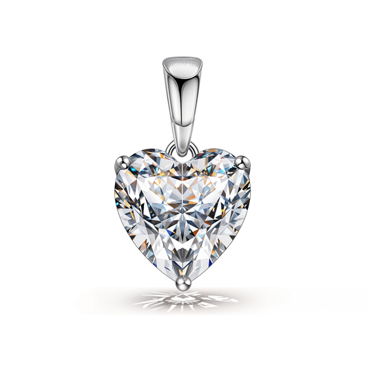 Hypnotic Heart Solitaire Pendant in 92.5 Sterling Silver With Diamond like Brilliance Zirconia.