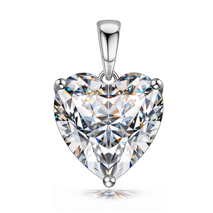 Hypnotic Heart Solitaire Pendant in 92.5 Sterling Silver With Diamond like Brilliance Zirconia