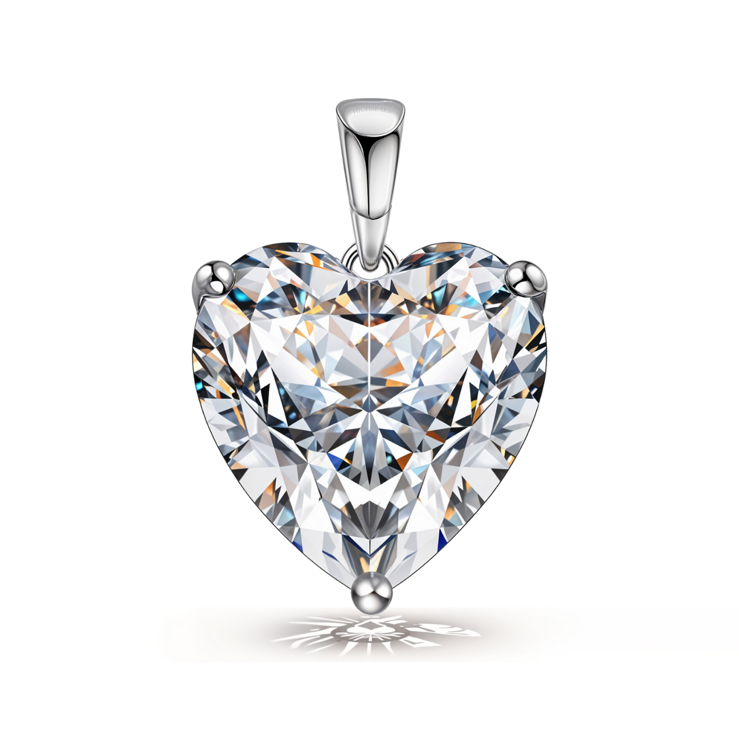 Hypnotic Heart Solitaire Pendant in 92.5 Sterling Silver With Diamond like Brilliance Zirconia