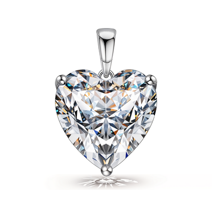 Hypnotic Heart Solitaire Pendant in 92.5 Sterling Silver With Diamond like Brilliance Zirconia