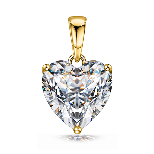 18K Gold Solitaire Pendant with Chain embellished with Sparkling Zirconia In 18K Gold Finish - 92.5 Silver