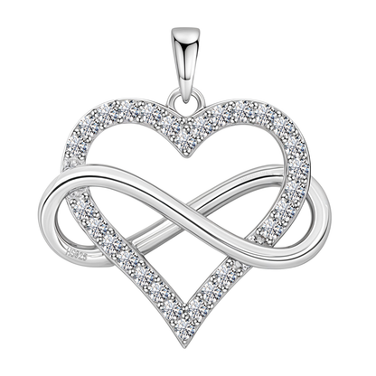 Intertwined Infinite Love Pendant in 92.5 Sterling Silver With Diamond like Brilliance Zirconia