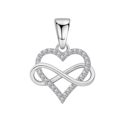 Intertwined Infinite Love Pendant in 92.5 Sterling Silver With Diamond like Brilliance Zirconia HighSpark