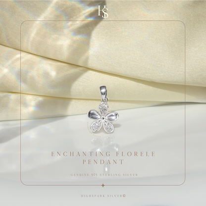 Enchanting Florel Pendant in 92.5 Sterling Silver With Diamond like Brilliance Zirconia