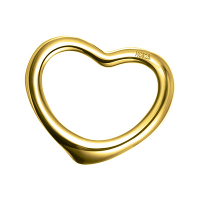 Dazzling Heart Pendant With Chain in 925 Sterling Silver With 18k Gold Finish for Women