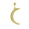 Gold-Plated Crescent Glistening Moon Necklace in Gold-Plated Sterling Silver