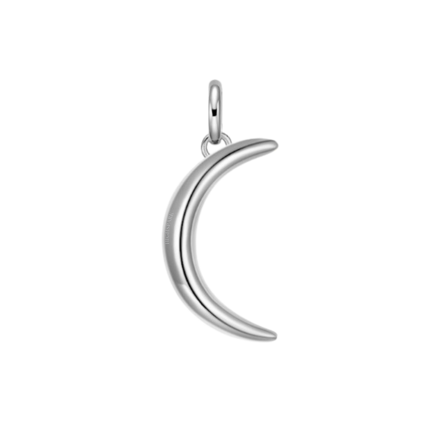 Crescent Moon Pendant Necklace in 92.5 Silver