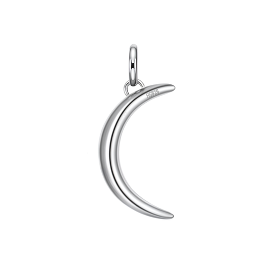 Crescent Moon Pendant Necklace in 92.5 Silver