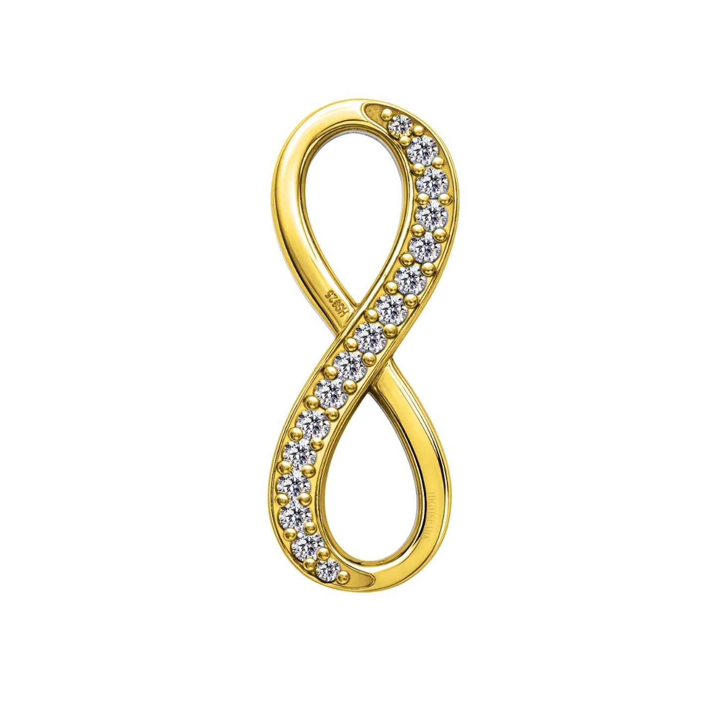 Limitless Infinity Pendant With Chain in 925 Sterling Silver With 18k Gold Finish For Women