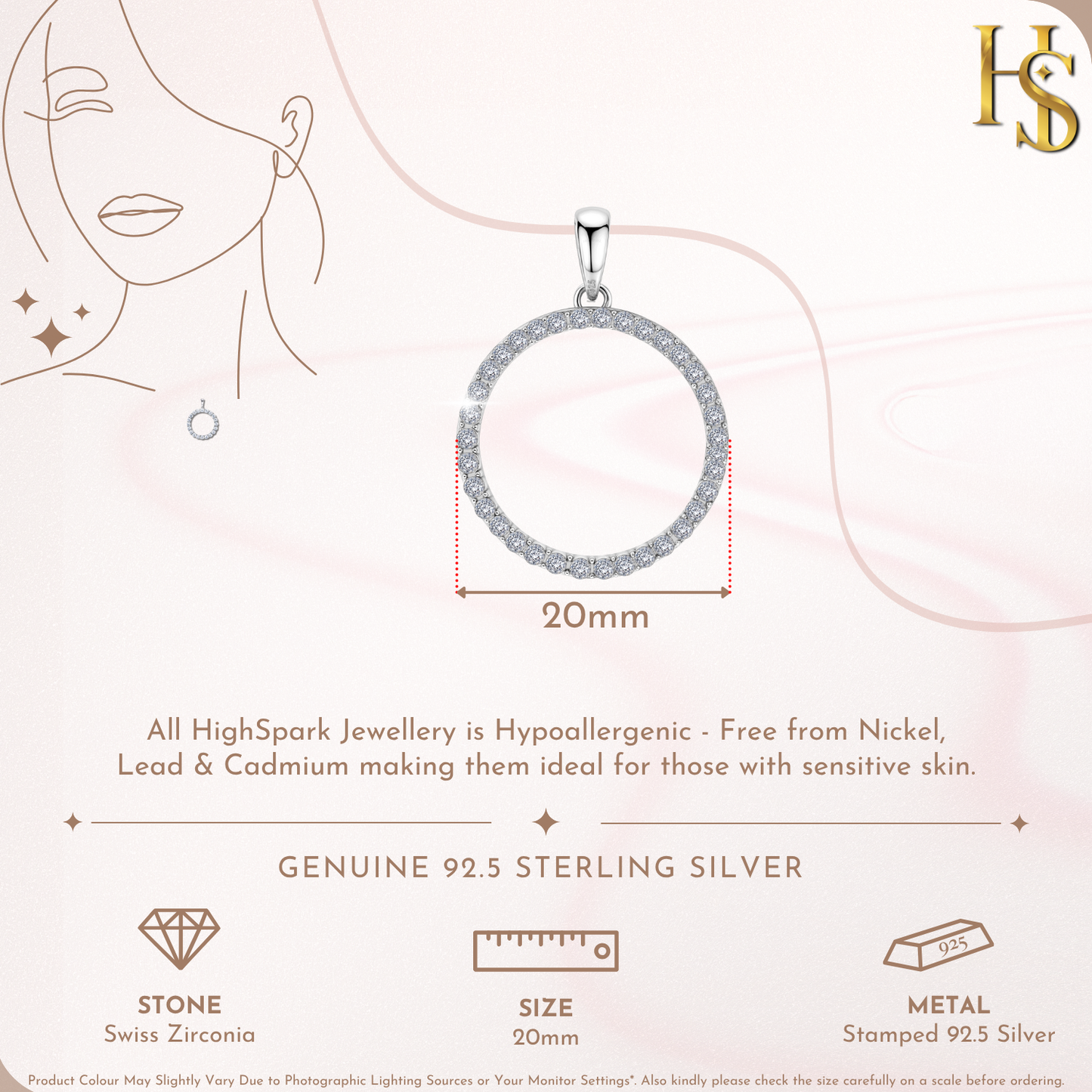 Circle Of Life Pendant in 92.5 Sterling Silver For Women
