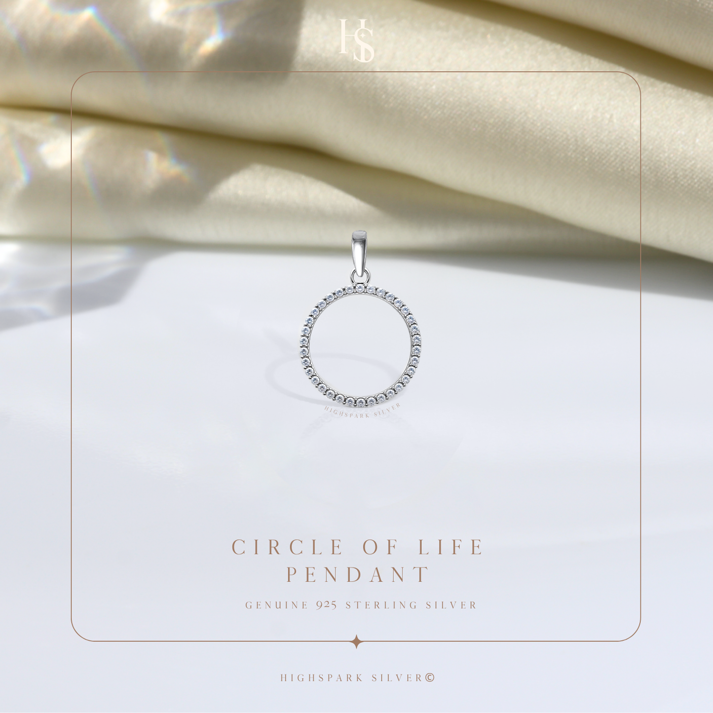 Circle Of Life Pendant in 92.5 Sterling Silver For Women