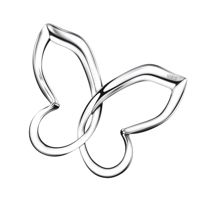 Playful Butterfly Pendant in 925 Sterling Silver for Women