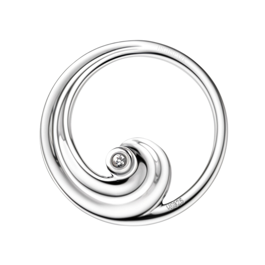 Ocean Wave Pendant in 92.5 Sterling Silver For Women
