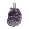 Amethyst Locket Pendant for Women in Raw 925 Sterling Silver