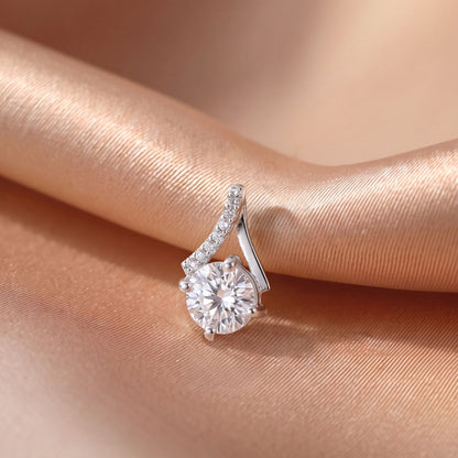 Starlit American Diamond Studded Pendant in Sterling Silver
