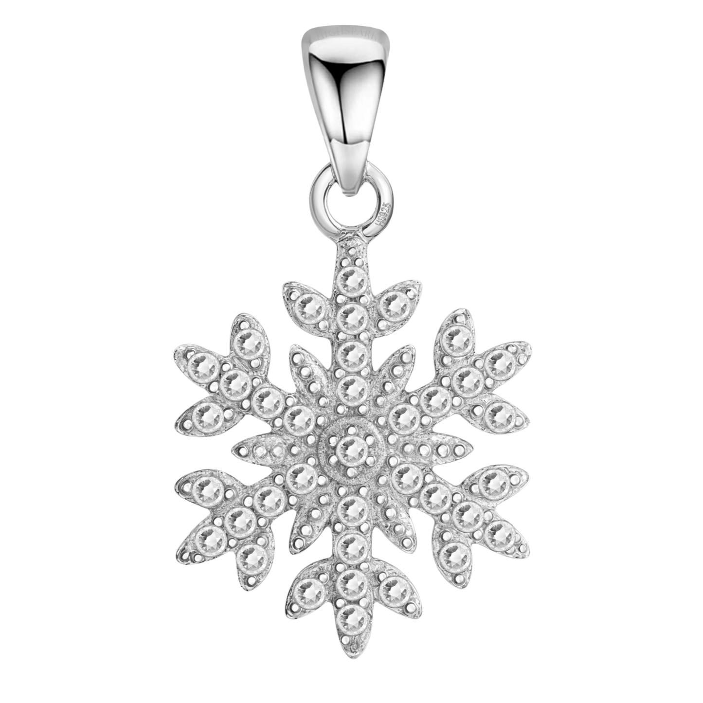 Snowflake Solitaire Pendant in 92.5 Sterling Silver With Diamond like Brilliance Zirconia