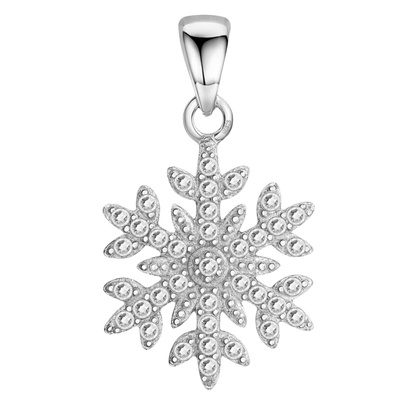 Snowflake Solitaire Pendant in 92.5 Sterling Silver With Diamond like Brilliance Zirconia