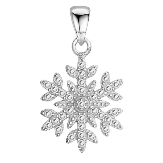 Snowflake Solitaire Pendant in 92.5 Sterling Silver With Diamond like Brilliance Zirconia